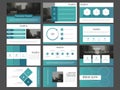 Blue Abstract presentation templates, Infographic elements template flat design set for annual report brochure flyer leaflet Royalty Free Stock Photo