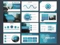 Blue Abstract presentation templates, Infographic elements template flat design set for annual report brochure flyer leaflet Royalty Free Stock Photo