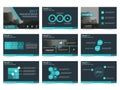 Blue Abstract presentation templates, Infographic elements template flat design set for annual report brochure flyer leaflet Royalty Free Stock Photo