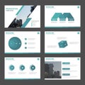 Blue Abstract presentation templates, Infographic elements template flat design set for brochure flyer leaflet marketing Royalty Free Stock Photo