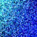 Blue abstract regular triangle tile mosaic background