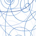 Blue Abstract Scribble Background. Random Pencil