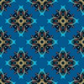Blue abstract seamless tiled vector design
