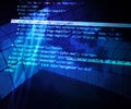 Blue Abstract Source Code Background