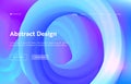 Blue Abstract Spiral Shape Landing Page Background. Futuristic Digital Helix Motion Gradient Pattern. Creative Neon 3d