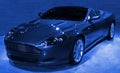 Blue abstract Sportscar Royalty Free Stock Photo