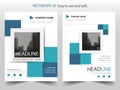 Blue abstract square annual report Brochure design template vector. Business Flyers infographic magazine poster.Abstract layout