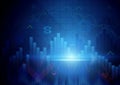 Blue abstract Stock Market concept background