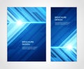 Blue abstract techno angle speed geometric flow glowing explosion brochure template design vector Royalty Free Stock Photo