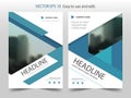 Blue abstract triangle annual report Brochure design template vector. Business Flyers infographic magazine poster.Abstract layout Royalty Free Stock Photo