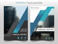 Blue abstract triangle annual report Brochure design template vector. Business Flyers infographic magazine poster.Abstract layout Royalty Free Stock Photo