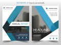 Blue abstract triangle annual report Brochure design template vector. Business Flyers infographic magazine poster.Abstract layout Royalty Free Stock Photo