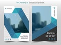 Blue abstract triangle Brochure annual report design template vector. Business Flyers infographic magazine poster. Royalty Free Stock Photo