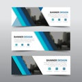 Blue abstract triangle corporate business banner template Royalty Free Stock Photo