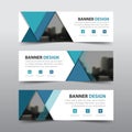 Blue abstract triangle corporate business banner template Royalty Free Stock Photo