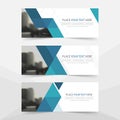 Blue abstract triangle corporate business banner template Royalty Free Stock Photo