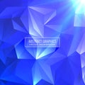 Blue abstract triangle low poly background design Royalty Free Stock Photo