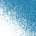 Blue abstract triangle mosaic corner background