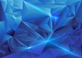 Blue abstract triangles geometric background