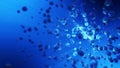 Blue Abstract Water Drops Background with copy space Royalty Free Stock Photo