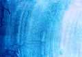 Blue abstract watercolor background. The paint flows freely and creates an interesting drawing. Royalty Free Stock Photo