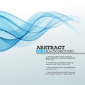 Blue Abstract waves background. Vector