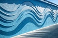 Blue abstract waves with shadows background Royalty Free Stock Photo