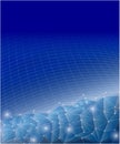 Blue abstract technologic polygonal background