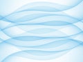 Blue abstraction smooth twist light lines vector background. Royalty Free Stock Photo