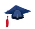 Blue academicic graduation cap