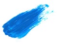 Blue Acrylic Paint Stroke Isolated on White Background Royalty Free Stock Photo