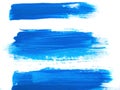Blue Acrylic Paint Stroke Isolated on White Background Royalty Free Stock Photo