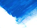 Blue Acrylic Paint Stroke Isolated on White Background Royalty Free Stock Photo