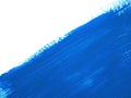 Blue Acrylic Paint Stroke Isolated on White Background Royalty Free Stock Photo