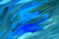 Blue acrylic painting texture. Hand painted background Royalty Free Stock Photo