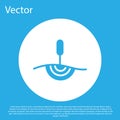 Blue Acupuncture therapy icon isolated on blue background. Chinese medicine. Holistic pain management treatments. White