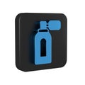 Blue Aftershave bottle with atomizer icon isolated on transparent background. Cologne spray icon. Male perfume bottle Royalty Free Stock Photo