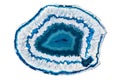 Blue agate crystal Royalty Free Stock Photo