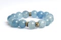 aquamarine Blue of agate, jasper lucky stone bracelet Royalty Free Stock Photo