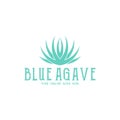 Blue agave. Tequila logo