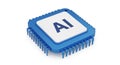 Blue AI Microchip Processor with \