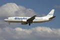 Blue Air Boeing 737-400 Royalty Free Stock Photo