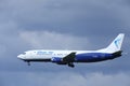 Blue Air Boeing 737-400 YR-BAO Royalty Free Stock Photo