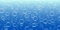 Blue air bubbles in water vector illustration Royalty Free Stock Photo