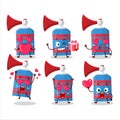 Blue air horn cartoon character with love cute emoticon Royalty Free Stock Photo