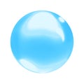 Blue air water soap bubble Royalty Free Stock Photo