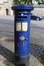 Blue Airmail post box in Windsor Royalty Free Stock Photo