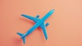 The Blue Airplane Model.AI generated image Royalty Free Stock Photo
