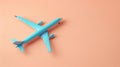 The Blue Airplane Model.AI generated image Royalty Free Stock Photo