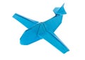 Blue airplane of origami